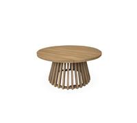 sweeek - Table basse de jardin ronde bois d'acacia Ø80cm OVIEDO TABLE BASSE