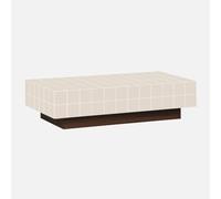 sweeek Table basse effet carreaux de béton beige - 120 x 60 x 30 cm
