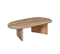 sweeek - Table Basse Ovale Bois de manguier Naturel. L 119.5 x P 60 x H 35cm
