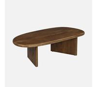 Table basse ovale bois de manguier noyer. L 119.5 x P 60 x H 35cm