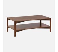 sweeek - Table Basse rectangulaire décor Bois Double Plateau 110cm Noyer - Harmony