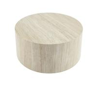 sweeek - Table Basse Ronde Effet travertin Ø80cm