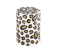 sweeek - Table d'appoint bout de canapé table de chevet acier émaillé motif léopard Ø33 x H 46cm NOKO