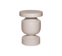 Table d'appoint. bout de canapé. table de chevet en métal coloris crème. Alma. Ø30.5 x H 43.5cm