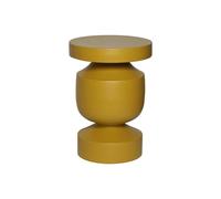 Table d'appoint. bout de canapé. table de chevet en métal coloris moutarde. Alma. Ø30.5 x H 43.5cm