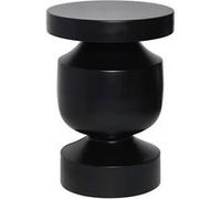 Table d'appoint bout de canapé table de chevet en métal coloris noir Alma Ø305 x H 465cm