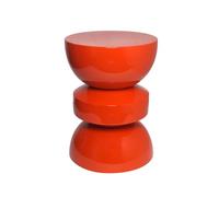 sweeek - Table d'appoint. Bout de canapé. Table de Chevet en métal Effet Glassy Orange Assa. Ø32 x H 44.5cm