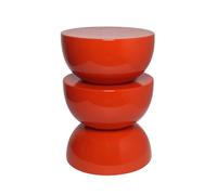 sweeek - Table d'appoint. Bout de canapé. Table de Chevet en métal Effet Glassy Orange Coumba. Ø32 x H 46.5cm
