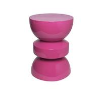 sweeek - Table d'appoint. Bout de canapé. Table de Chevet en métal Effet Glassy Rose Assa. Ø32 x H 44.5cm