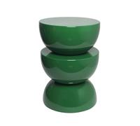 sweeek - Table d'appoint. Bout de canapé. Table de Chevet en métal Effet Glassy Vert foncé Coumba. Ø32 x H 46.5cm