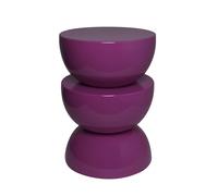 sweeek - Table d'appoint. Bout de canapé. Table de Chevet en métal Effet Glassy Violet Coumba. Ø32 x H 46.5cm