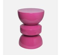 sweeek - Table d'appoint. Bout de canapé. Table de Chevet en métal Effet Glossy Rose Assa. Ø32 x H 44.5cm