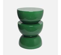 sweeek - Table d'appoint. Bout de canapé. Table de Chevet en métal Effet Glossy Vert foncé Coumba. Ø32 x H 46.5cm