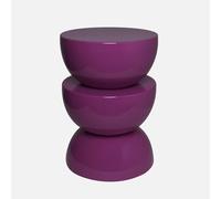 sweeek - Table d'appoint. Bout de canapé. Table de Chevet en métal Effet Glossy Violet Coumba. Ø32 x H 46.5cm