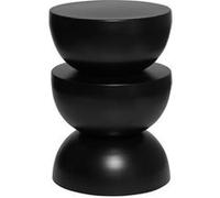Alice's Home - Table d'appoint. Bout de canapé. Table de Chevet en métal. Noir. Coumba. Ø32 x H 46.5cm