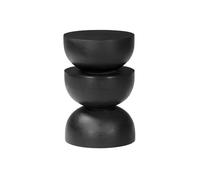 sweeek - Table d'appoint. Bout de canapé. Table de Chevet. Tabouret en Bois de manguier. Noir Sita. Ø30 x H 45cm
