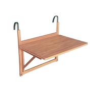 sweeek - Table d'appoint en Bois pour Balcon. rectangulaire. Rabattable. Hauteur Ajustable