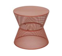 sweeek - Table d'appoint extérieure Acier Effet grillagé Terracotta - Tivo
