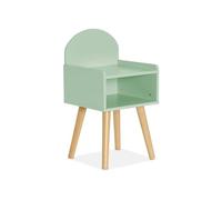 sweeek - Table de Chevet Chambre Enfant. Vert. Pieds en pin