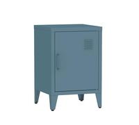 sweeek - Table de Chevet en Acier Bleu. 1 Porte. casier. Chambre Enfant