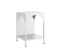 Table de chevet table d'appoint en métal blanc