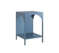 sweeek - Table de Chevet. Table d'appoint en Acier Bleu