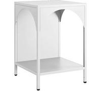 Table de chevet table d'appoint en métal blanc
