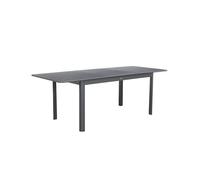 sweeek - Table de Jardin Anthracite Seattle Extensible Aluminium. 6 Places. 155/218.5 x 89 x 75 cm