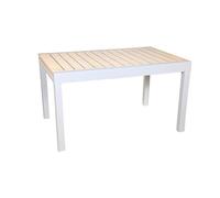 sweeek - Table de Jardin Elora Extensible Aluminium Blanc. 8 Places. 135/270 x 90 x 75 cm