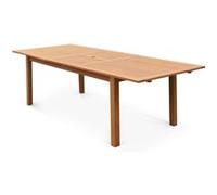 sweeek | Table de jardin en bois 180-240cm - Almeria - Grande table rectangulaire avec rallonge eucalyptus Intérieur / Extérieur Bois G