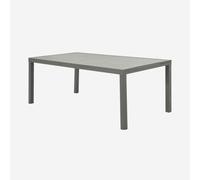 sweeek - Table de Jardin Extensible Aluminium 10-12 Places Kaki - Elora