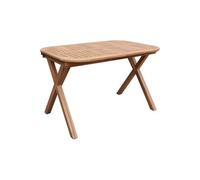 sweeek - Table de Jardin Extensible Bois d'acacia 4-6 Places 120/180cm Naturel - Tanzo