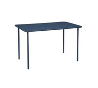sweeek - Table de Jardin métal 4 Places. Marine. Amelia. 120x70cm. Traitement antirouille. Lattes et Bords arrondis