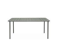 sweeek- Table de jardin métal 6-8 places. kaki. Amelia. 160x90xH72.5cm