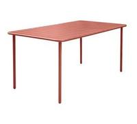 sweeek | Table de jardin métal 6-8 places terracotta Amelia 160x90xH725cm Terracotta G