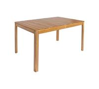 sweeek - Table de Jardin Senora Acacia Naturel avec Coins arrondis. 6 Places. 120 x 80 x 75 cm