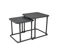 sweeek - Table gigogne extérieure carrée en Acier 45cm Anthracite - Amélia