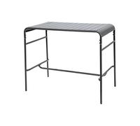 sweeek - Table Haute de Jardin métal 4 Places. Anthracite. 120 x 70 x 95cm