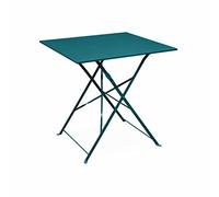 sweeek - Table Jardin bistrot carrée Pliable 70x70cm. 2 Places en Acier thermolaqué