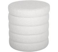 sweeek - Tabouret en bouclettes Blanches avec Coffre de Rangement intégré