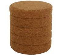 sweeek | Tabouret en bouclettes rouille avec coffre de rangement intégré Rouille G