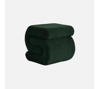 sweeek - Tabouret/Pouf Design revêtement Bouclette Vert 1 Place L 43 x P 47 x H 44cm - Sasha