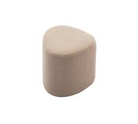 sweeek - Tabouret. Pouf en Forme de Galet en Tissu Greige. TAO L 60 x P 44 x H 40cm