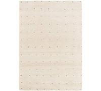 Tapis enfant à petits pois 120x170cm tapis intérieur crème et multicolore poils longs shaggy