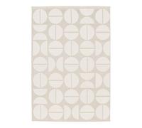 Tapis intérieur/extérieur motifs géométriques beige polyester recyclé Megan 120x170cm