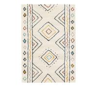 Tapis intérieur motif berbère crème bleu et orange Ralph 160x230cm