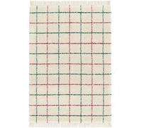 Tapis intérieur shaggy motif quadrillage multicolore avec franges Edward 120x170cm
