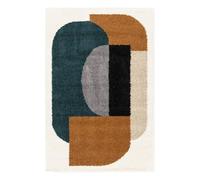 sweeek - Tapis intérieur Shaggy. Motifs géométriques. Multicolore. 160 x 230cm