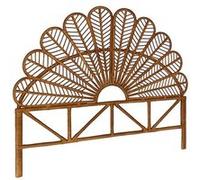 sweeek - Tête de lit en rotin foncé L 140 x P6 x H115cm