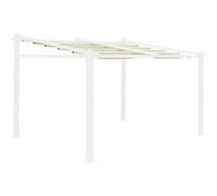 Toile de toit écrue pour tonnelle 3x4m Murum - toile de rechange pergola, toile de remplacement